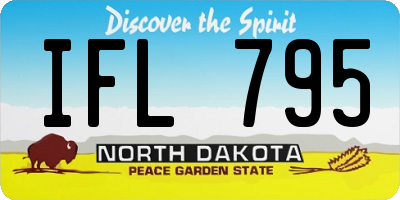 ND license plate IFL795