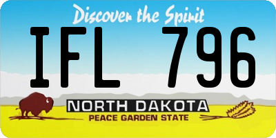 ND license plate IFL796