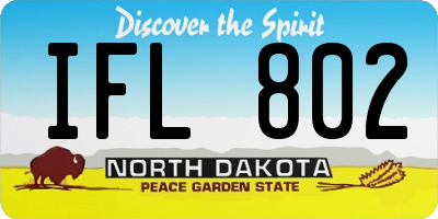 ND license plate IFL802