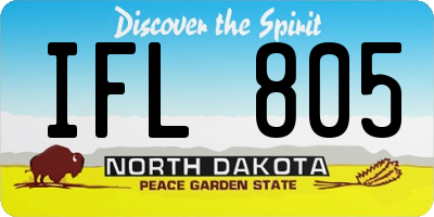 ND license plate IFL805