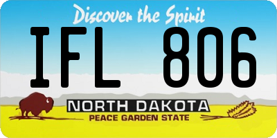 ND license plate IFL806