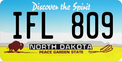 ND license plate IFL809