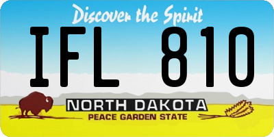 ND license plate IFL810