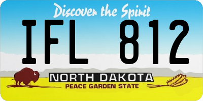 ND license plate IFL812