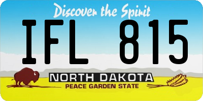 ND license plate IFL815