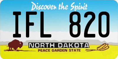 ND license plate IFL820