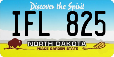 ND license plate IFL825