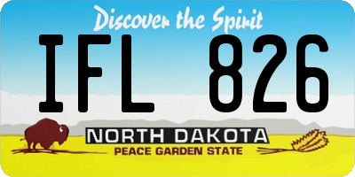 ND license plate IFL826