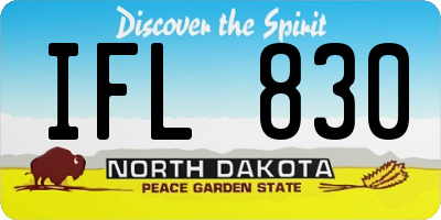 ND license plate IFL830