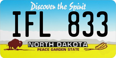 ND license plate IFL833