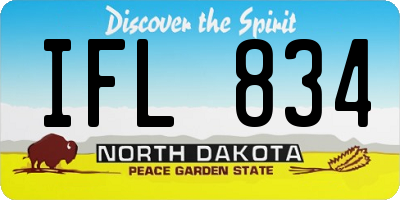 ND license plate IFL834