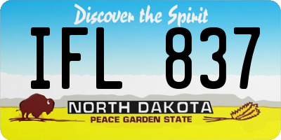 ND license plate IFL837