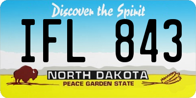 ND license plate IFL843