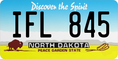 ND license plate IFL845