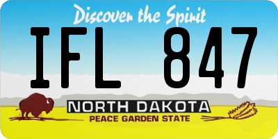 ND license plate IFL847
