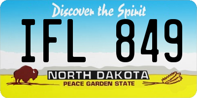 ND license plate IFL849