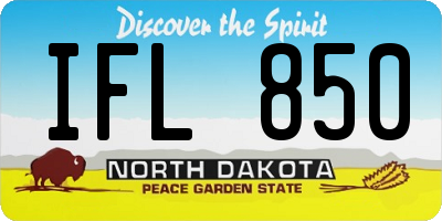 ND license plate IFL850