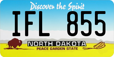 ND license plate IFL855