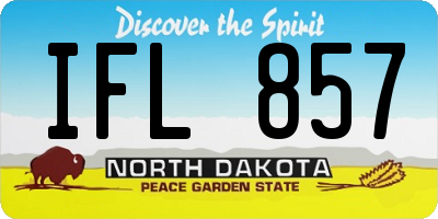 ND license plate IFL857
