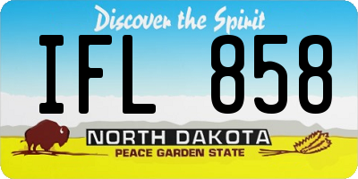 ND license plate IFL858