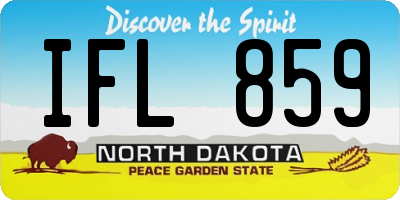 ND license plate IFL859