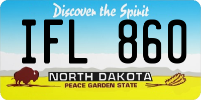 ND license plate IFL860