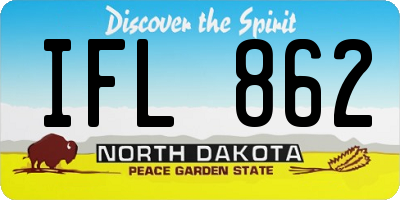 ND license plate IFL862