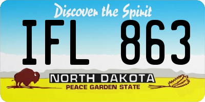 ND license plate IFL863
