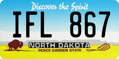 ND license plate IFL867