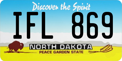 ND license plate IFL869