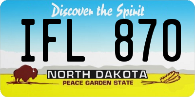 ND license plate IFL870
