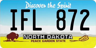 ND license plate IFL872