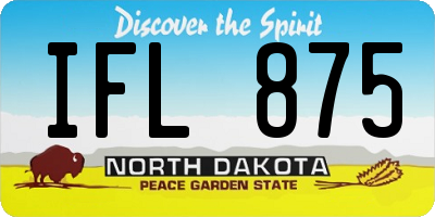 ND license plate IFL875