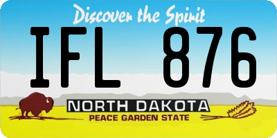 ND license plate IFL876