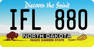 ND license plate IFL880