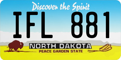 ND license plate IFL881