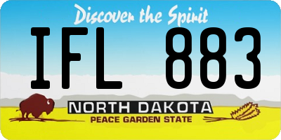 ND license plate IFL883