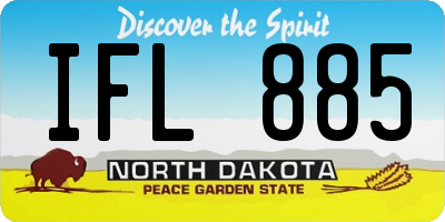 ND license plate IFL885