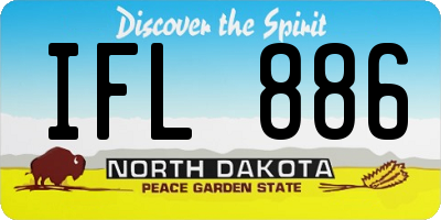 ND license plate IFL886