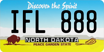 ND license plate IFL888