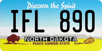 ND license plate IFL890