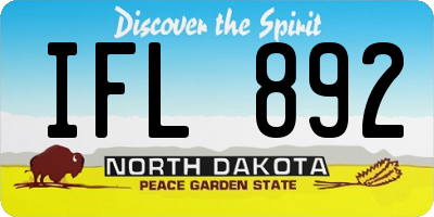 ND license plate IFL892