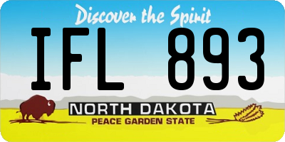 ND license plate IFL893