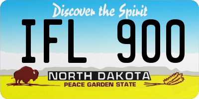 ND license plate IFL900