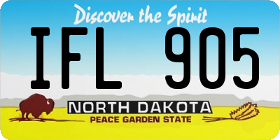 ND license plate IFL905