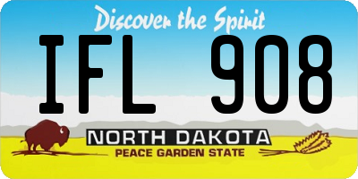 ND license plate IFL908