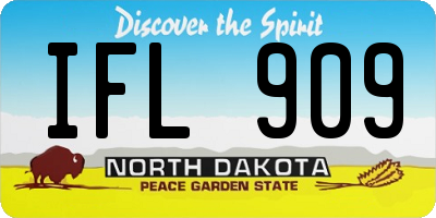 ND license plate IFL909
