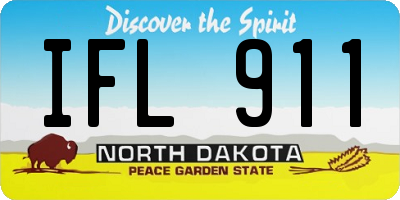 ND license plate IFL911
