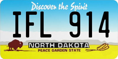 ND license plate IFL914