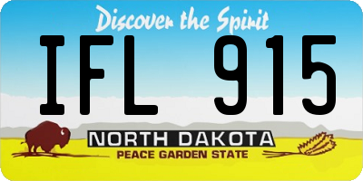 ND license plate IFL915